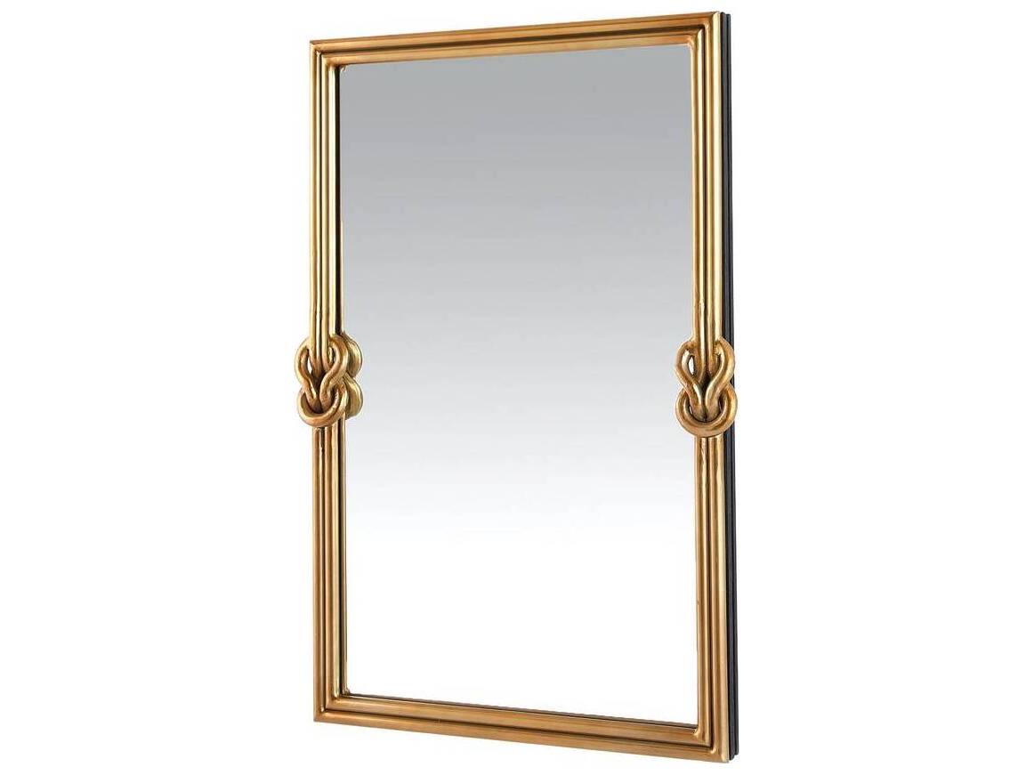 Arteriors Home Antique Brass Plain Wall Mirror Rectangular