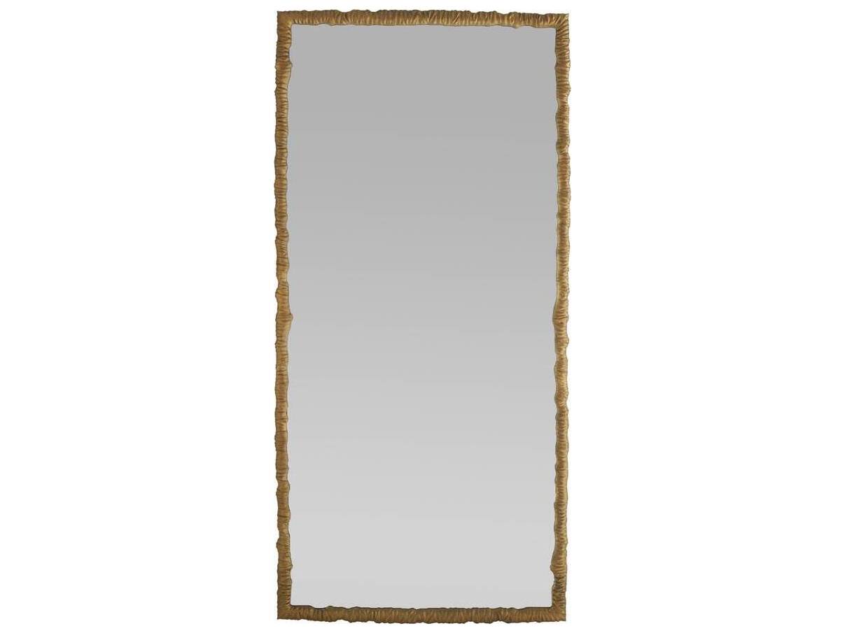Arteriors Home Antique Brass Plain Floor Mirror Rectangular