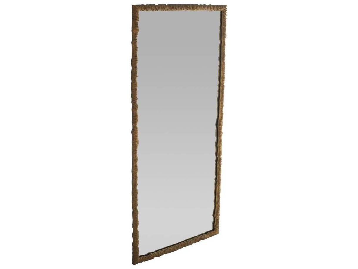 Arteriors Home Antique Brass Plain Floor Mirror Rectangular