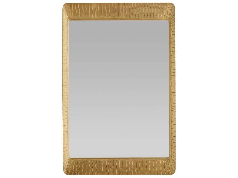 Arteriors Home Antique Brass Beveled Wall Mirror Rectangular