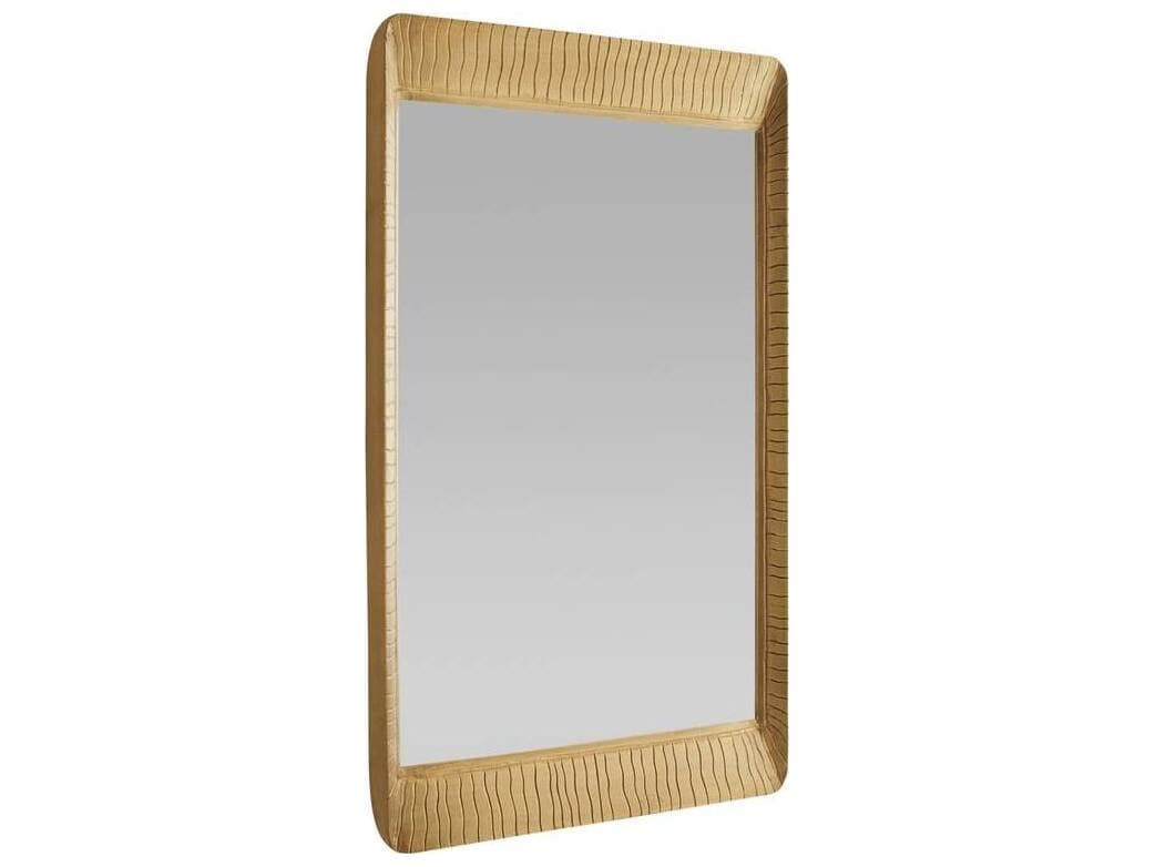 Arteriors Home Antique Brass Beveled Wall Mirror Rectangular