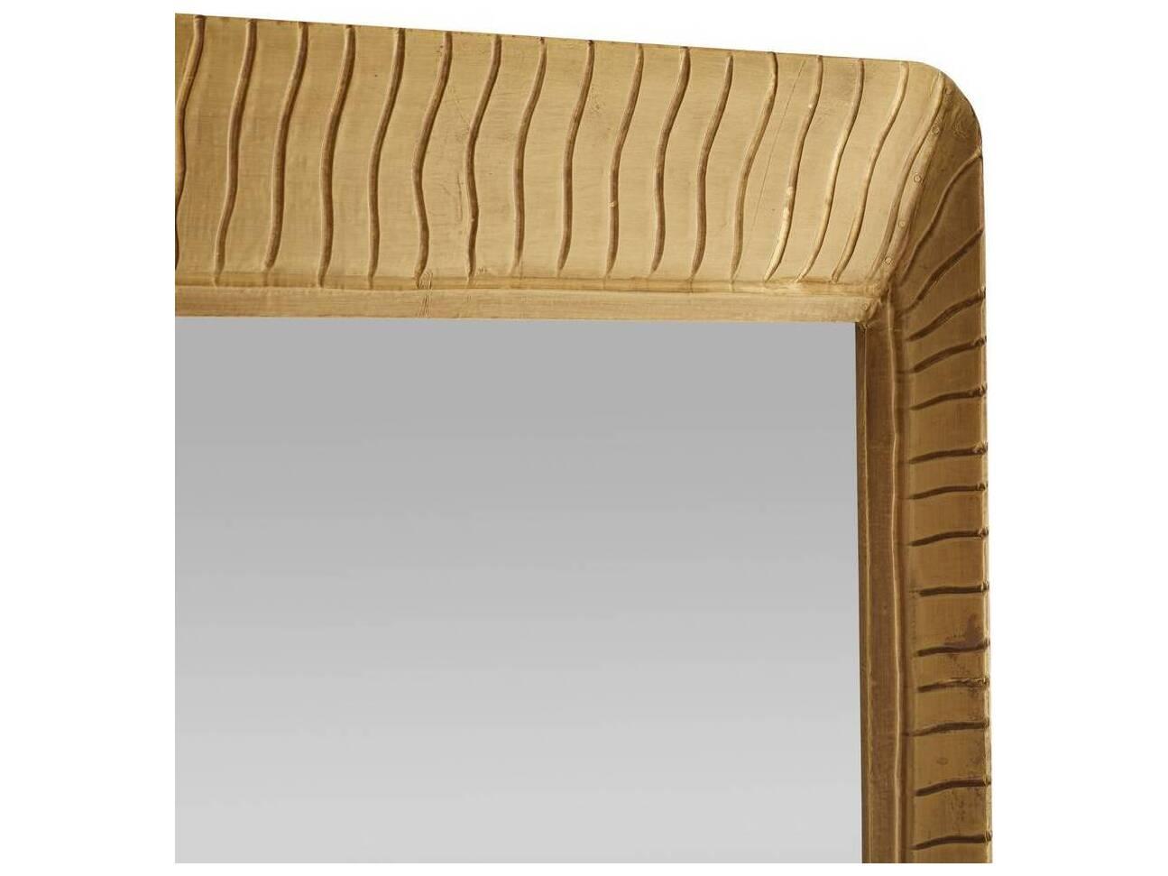 Arteriors Home Antique Brass Beveled Wall Mirror Rectangular