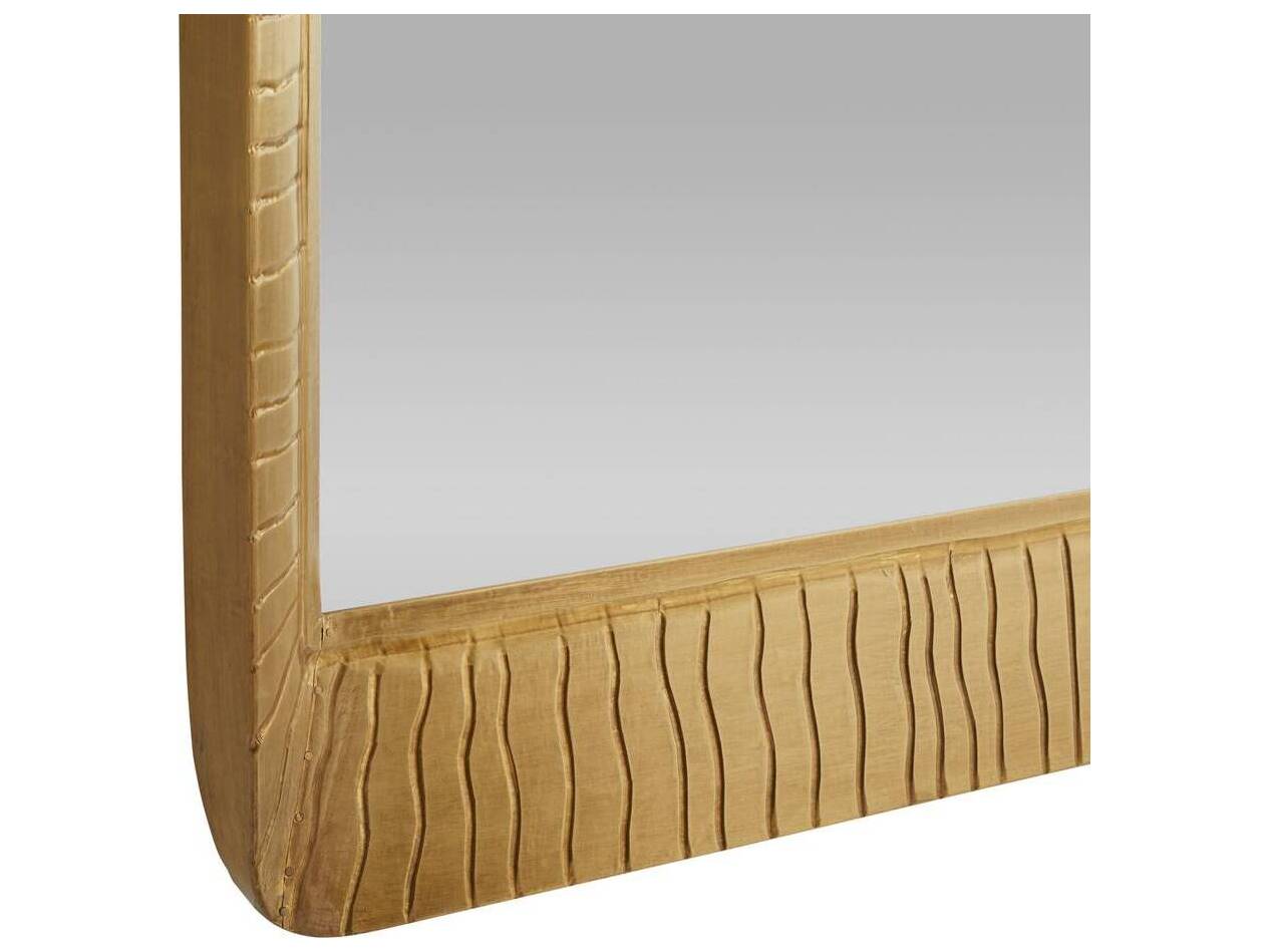 Arteriors Home Antique Brass Beveled Wall Mirror Rectangular