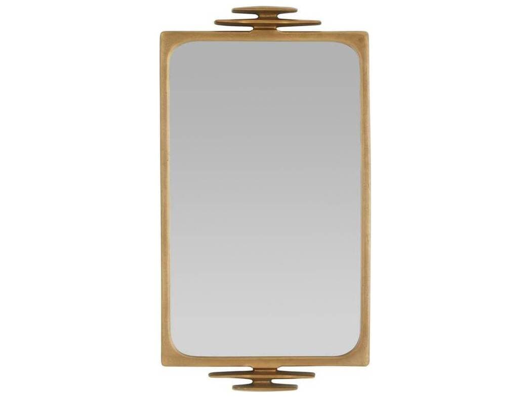 Arteriors Home Antique Brass Plain Wall Mirror Rectangular