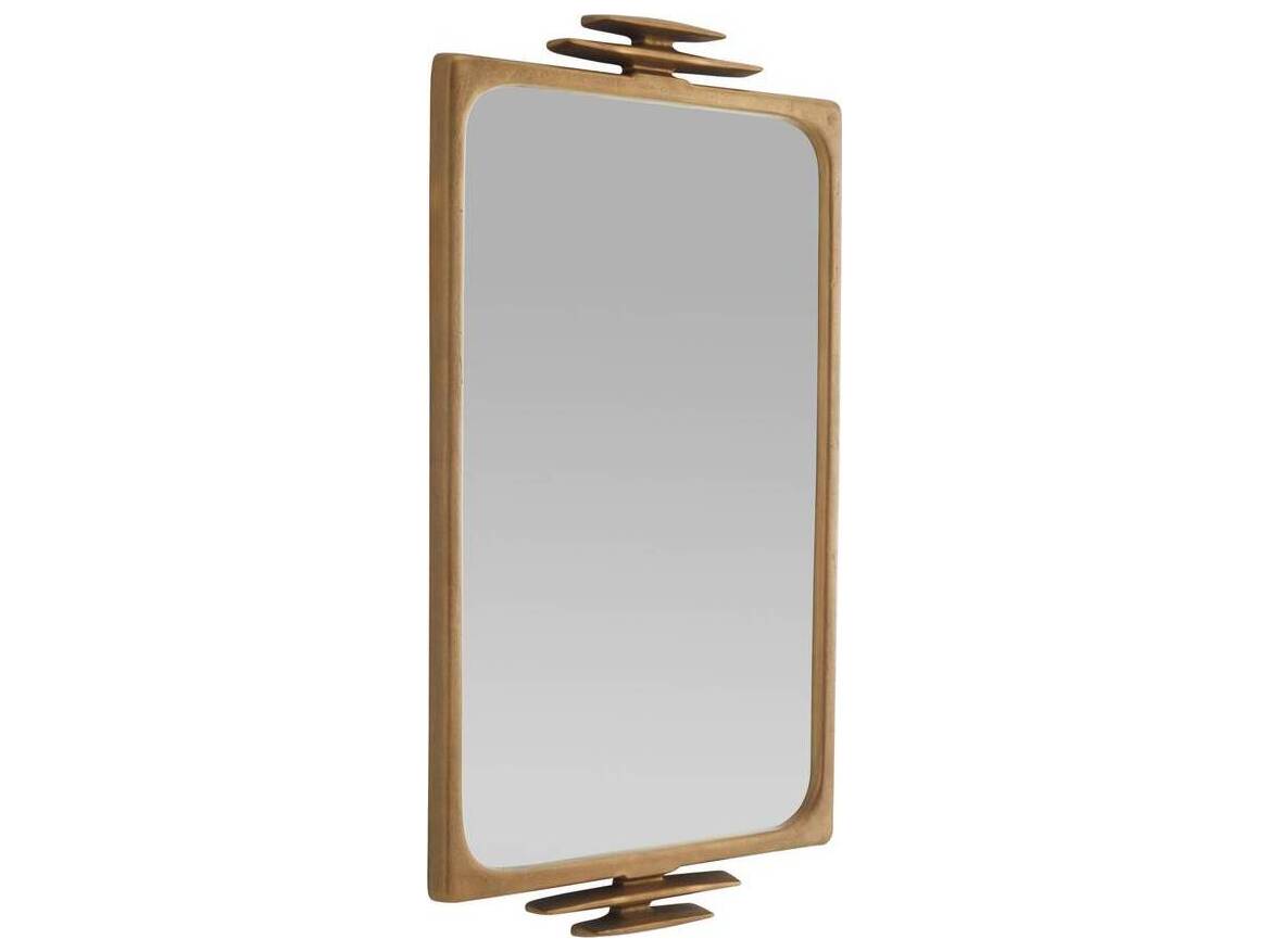 Arteriors Home Antique Brass Plain Wall Mirror Rectangular