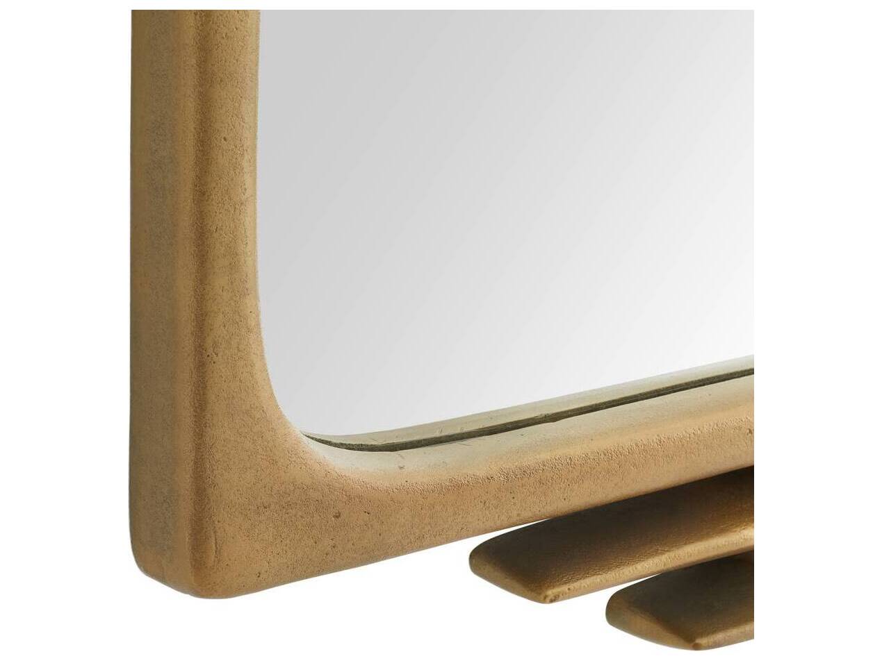 Arteriors Home Antique Brass Plain Wall Mirror Rectangular