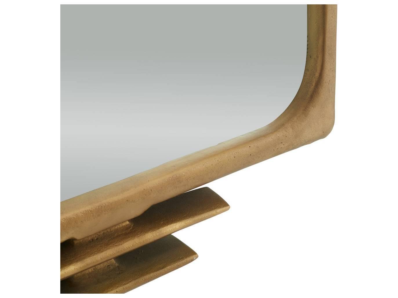 Arteriors Home Antique Brass Plain Wall Mirror Rectangular