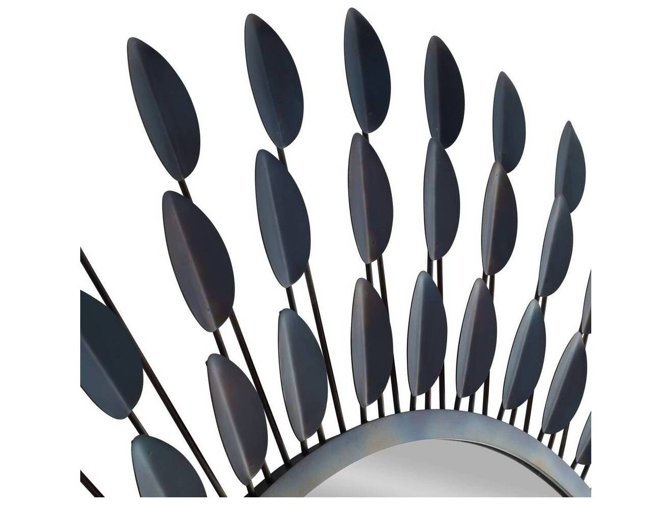 Arteriors Home Burnt Iron Plain Wall Mirror Sunburst