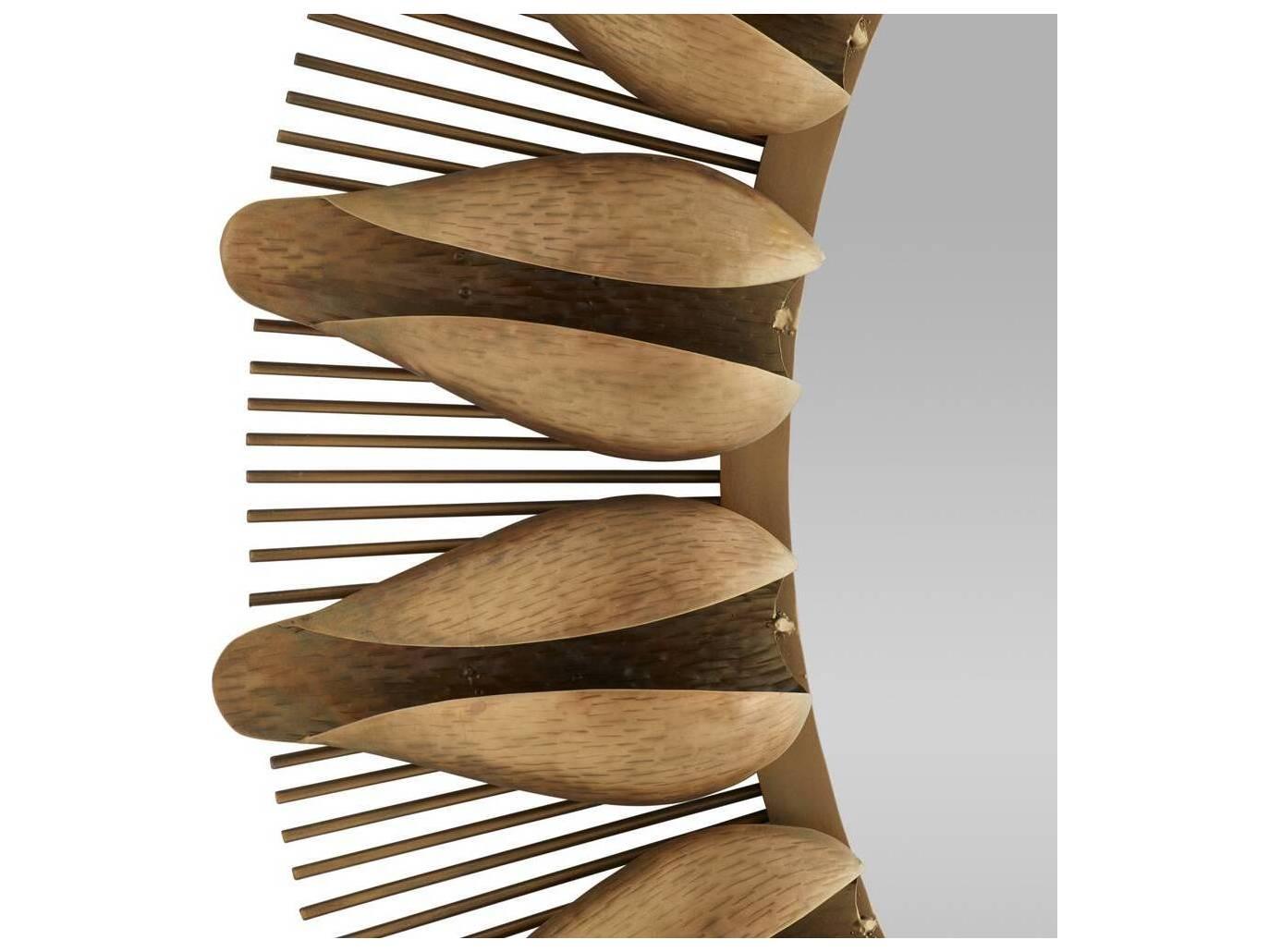 Arteriors Home Antique Brass Plain Wall Mirror Round