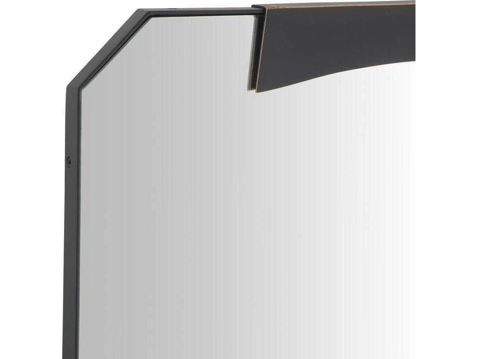 Arteriors Home Kris Bronze Blackened Iron Plain Black Rectangular Wall Mirror