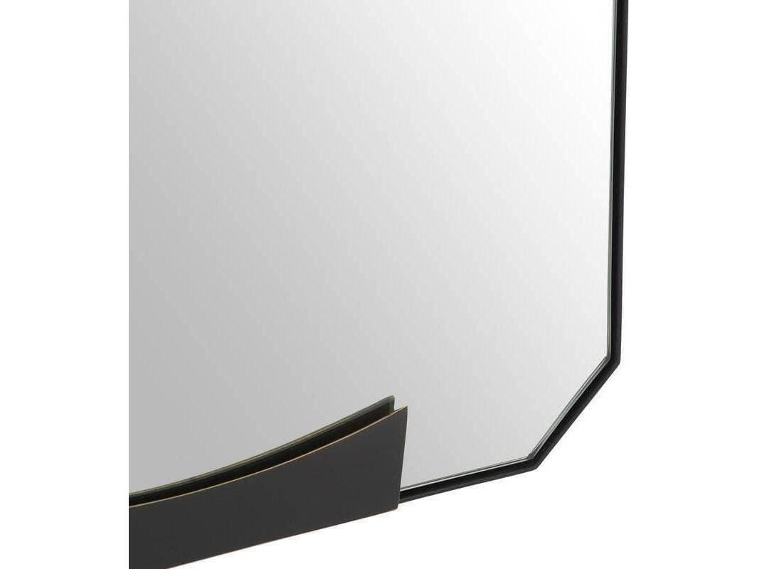Arteriors Home Kris Bronze Blackened Iron Plain Black Rectangular Wall Mirror