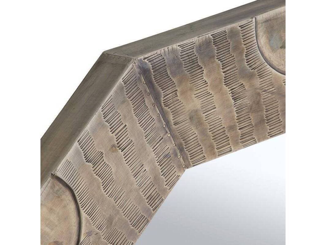 Arteriors Home Kiernan Burnished Silver Plain Gray Wall Mirror