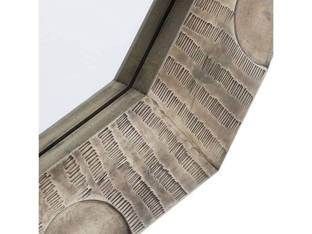 Arteriors Home Kiernan Burnished Silver Plain Gray Wall Mirror