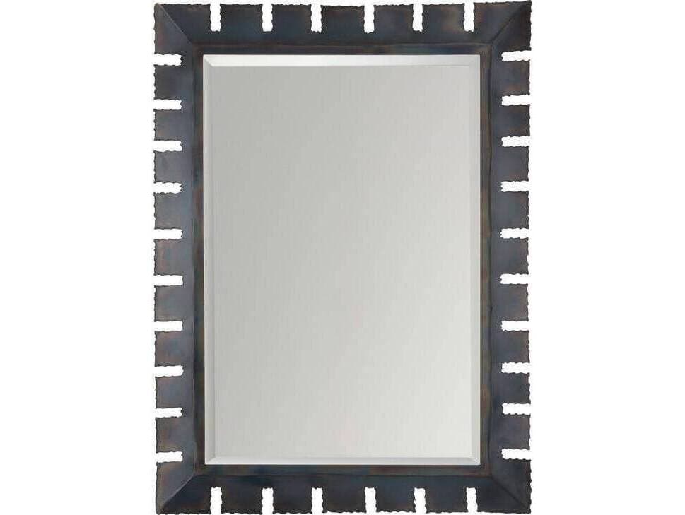 Arteriors Home Jaguar Burnt Iron Plain Black Rectangular Wall Mirror