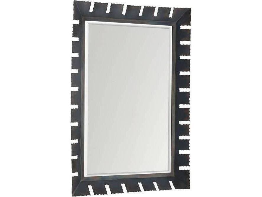 Arteriors Home Jaguar Burnt Iron Plain Black Rectangular Wall Mirror