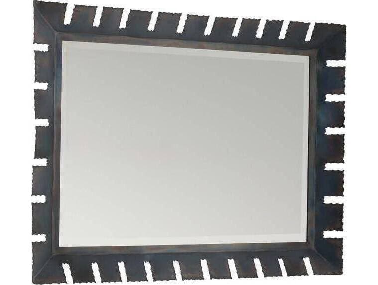 Arteriors Home Jaguar Burnt Iron Plain Black Rectangular Wall Mirror