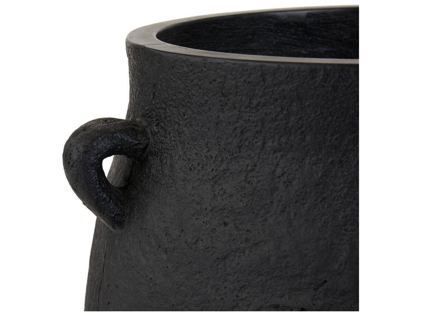 Arteriors Outdoor Chicago Matte Black Planter