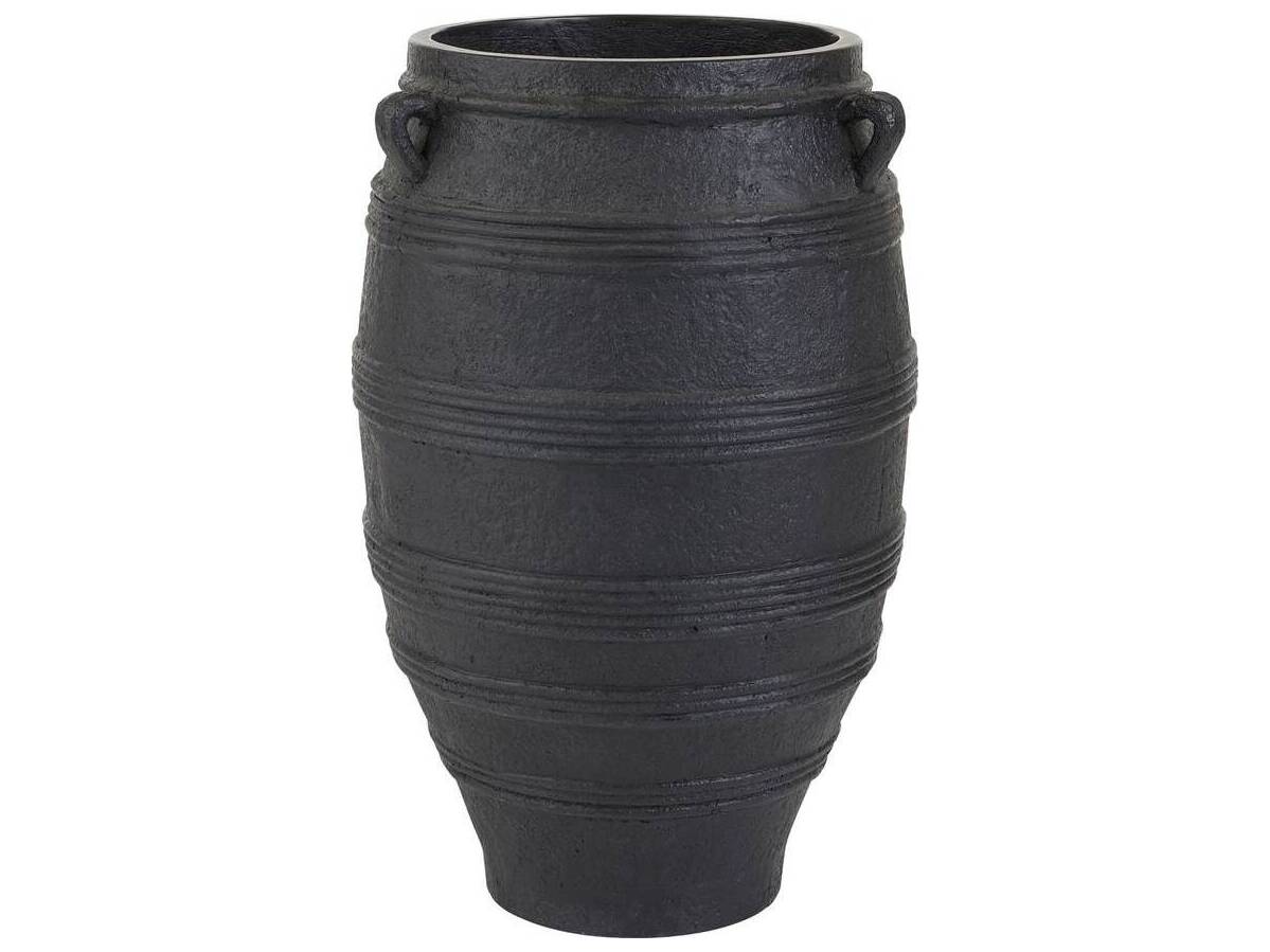 Arteriors Outdoor Chicago Matte Black Planter