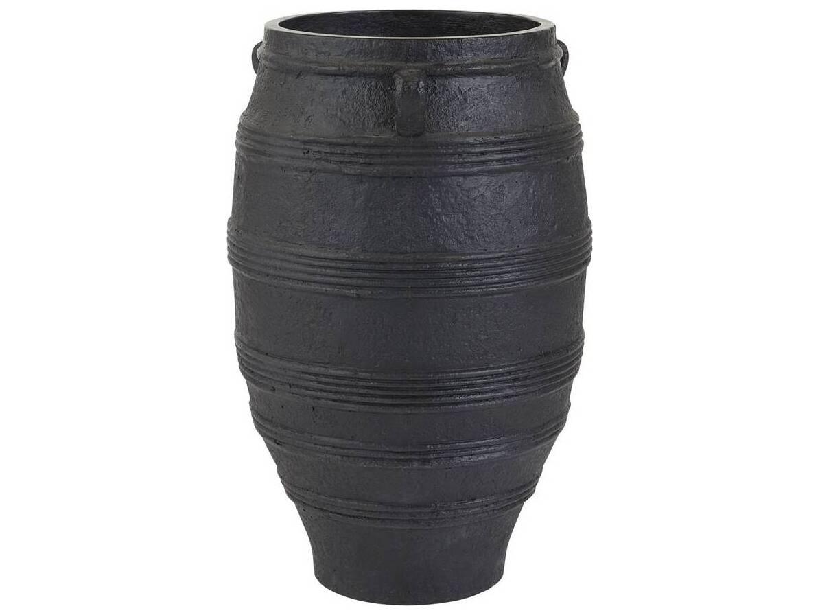 Arteriors Outdoor Chicago Matte Black Planter
