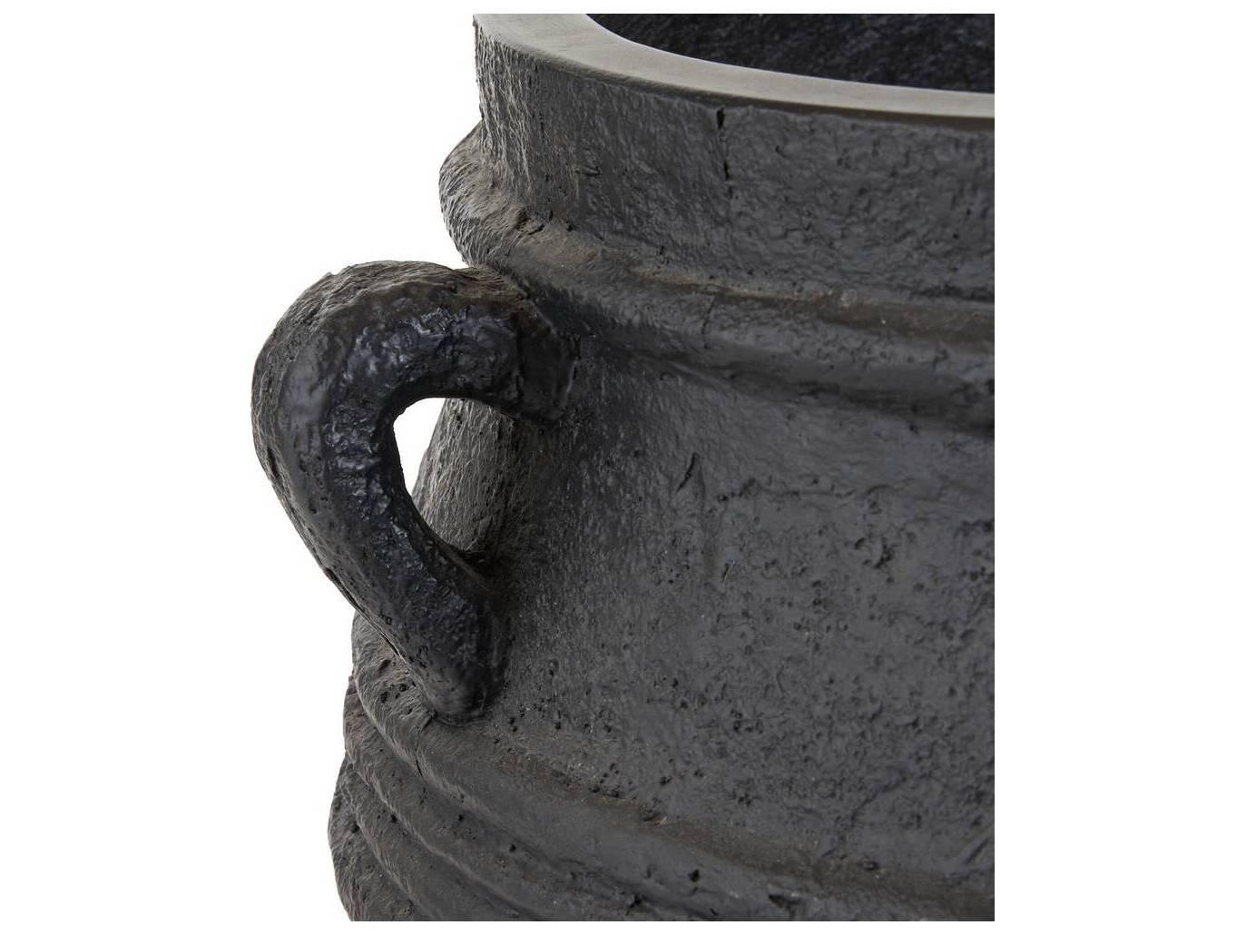 Arteriors Outdoor Chicago Matte Black Planter