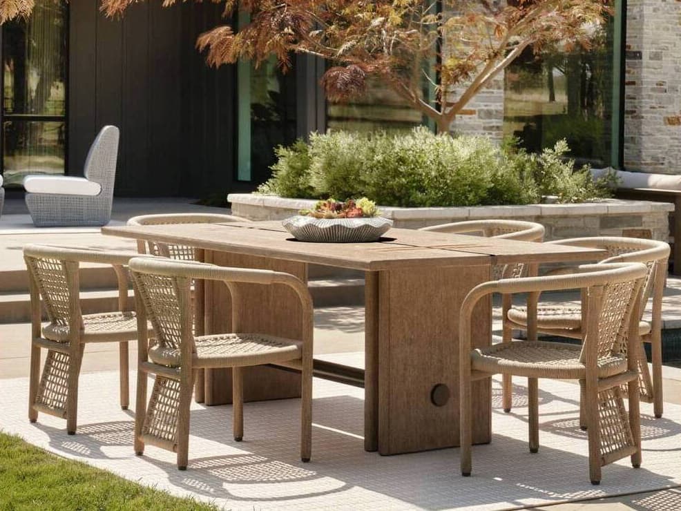 Arteriors Outdoor Dominic Teak Dining Set