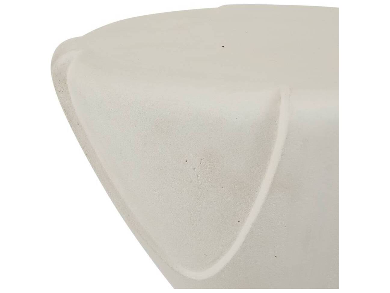 Arteriors Outdoor Dewey Ivory Concrete Round End Table