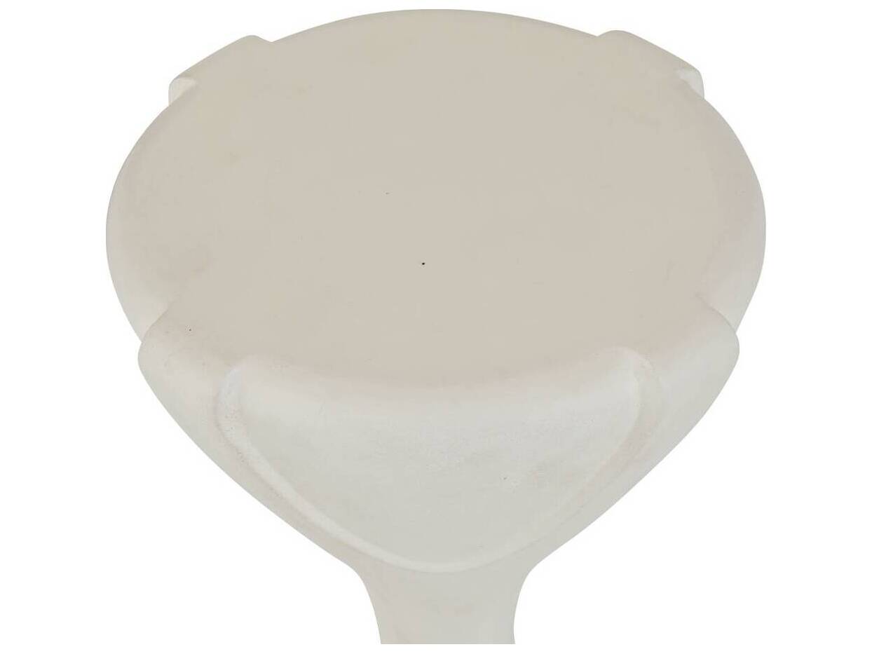 Arteriors Outdoor Dewey Ivory Concrete Round End Table