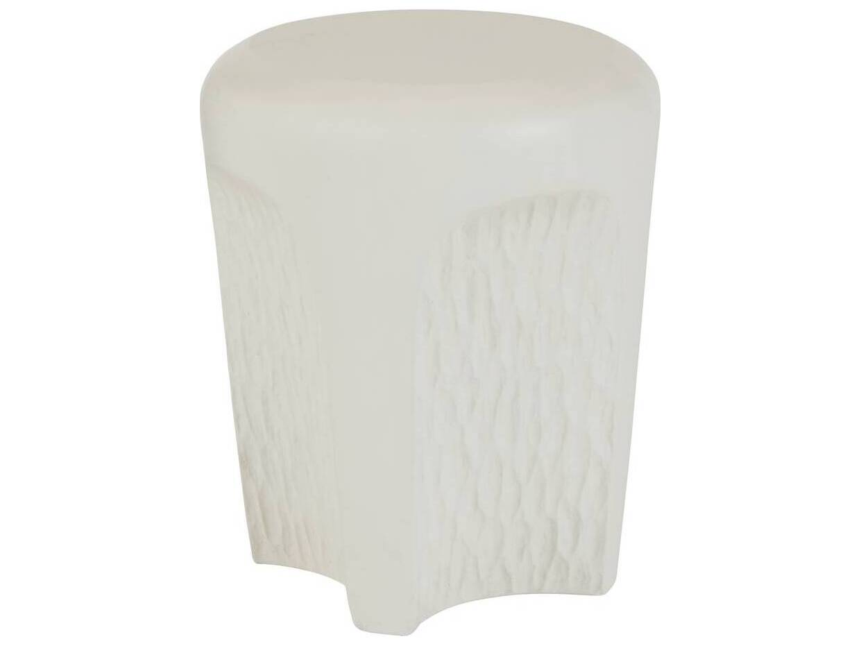Arteriors Outdoor Caper Ivory Concrete Round End Table