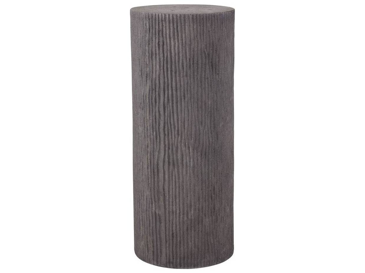 Arteriors Outdoor Davos Black Concrete Round End Table