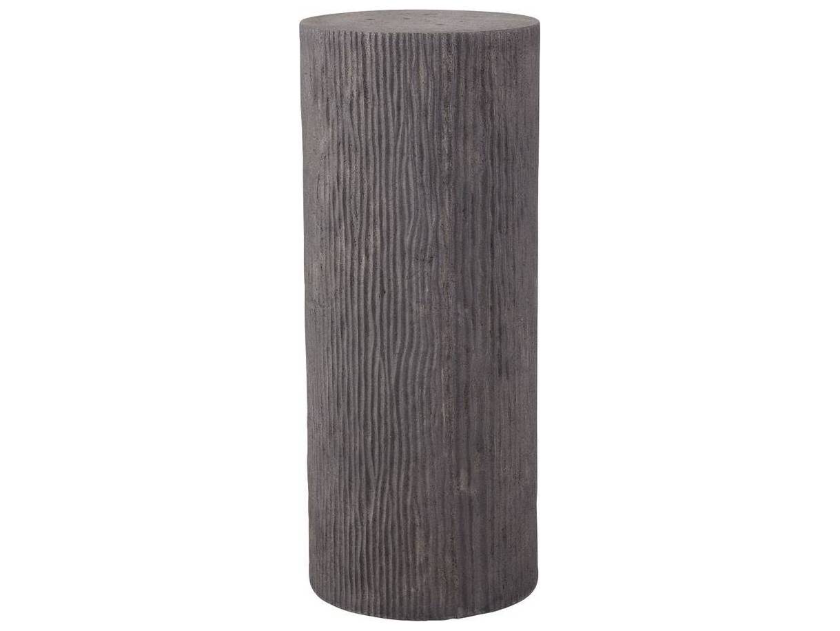 Arteriors Outdoor Davos Black Concrete Round End Table