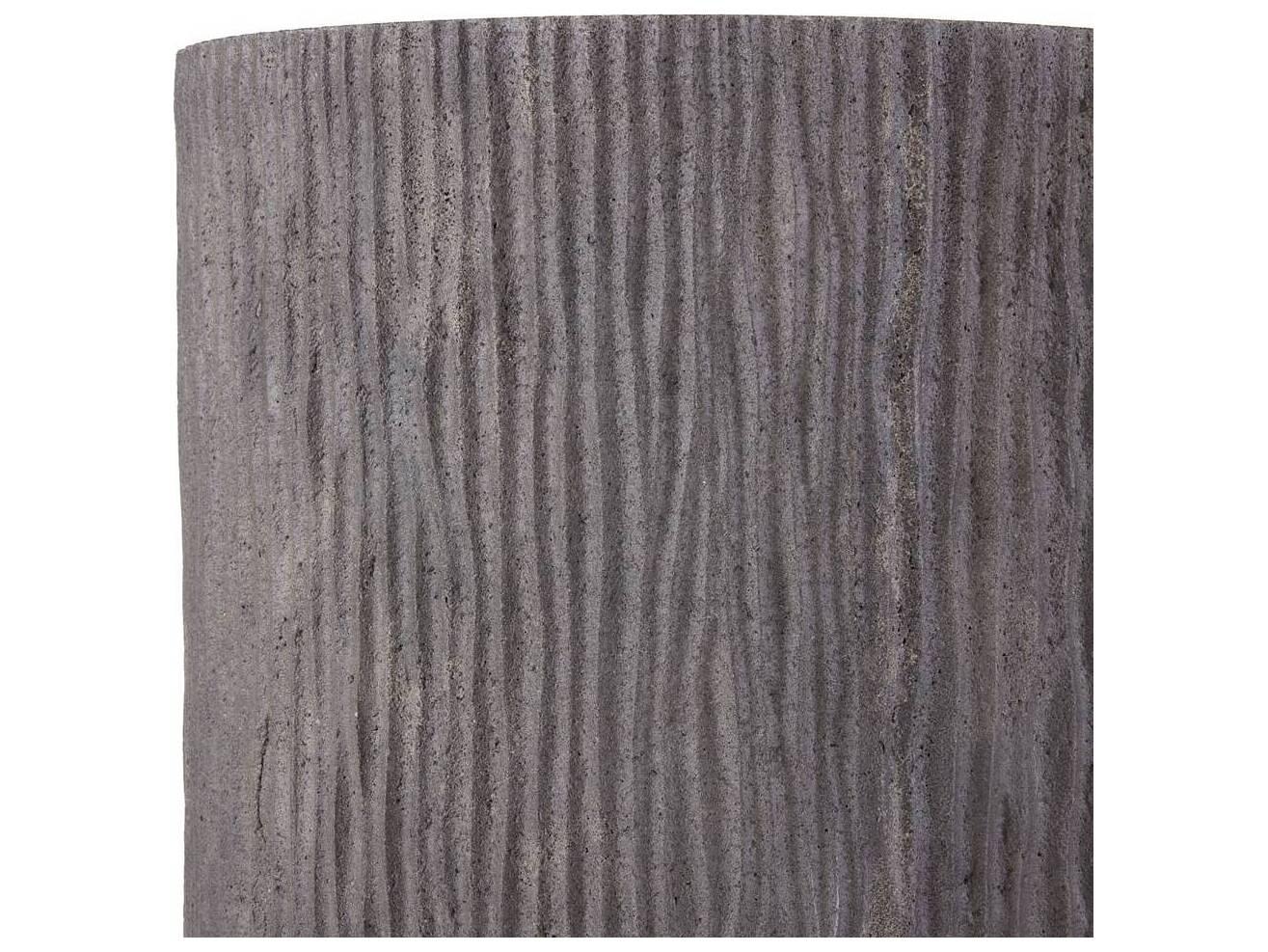 Arteriors Outdoor Davos Black Concrete Round End Table