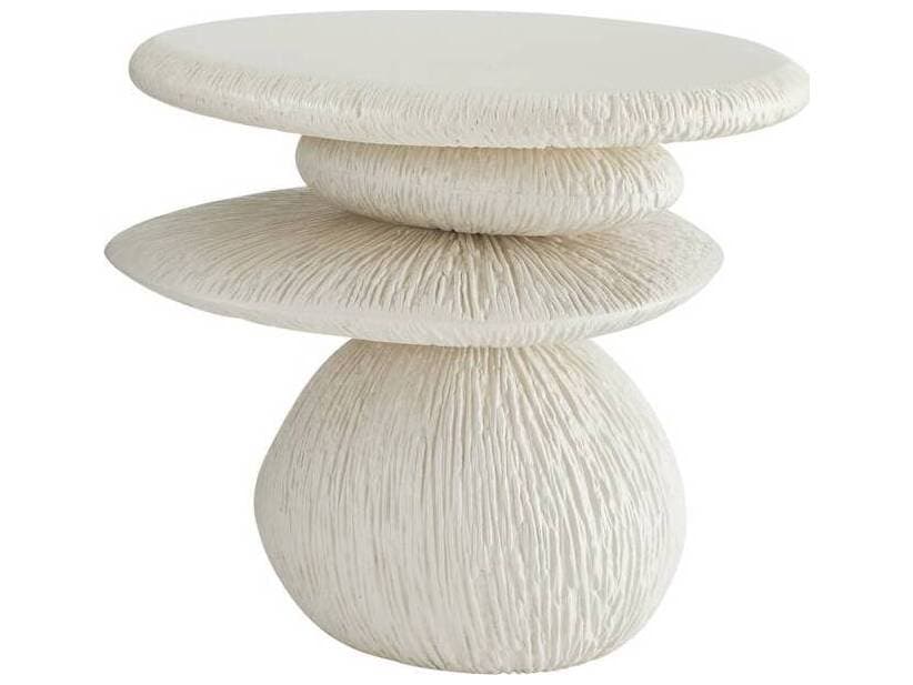 Arteriors Outdoor Felicia Ivory Concrete Round End Table