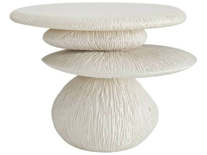 Arteriors Outdoor Felicia Ivory Concrete Round End Table