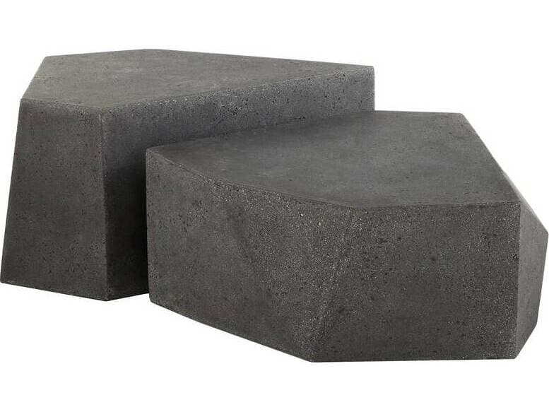 Arteriors Outdoor Drover Black Concrete Coffee Table