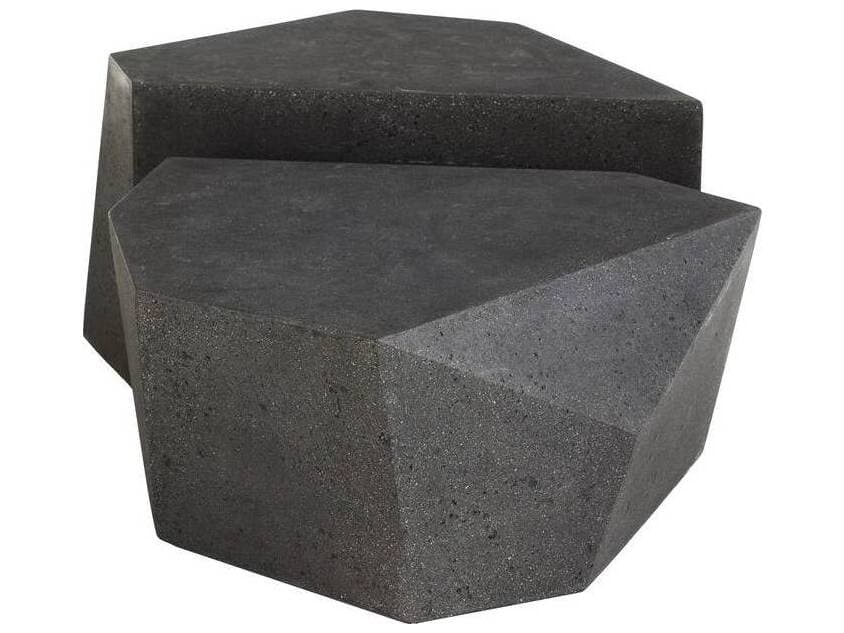 Arteriors Outdoor Drover Black Concrete Coffee Table