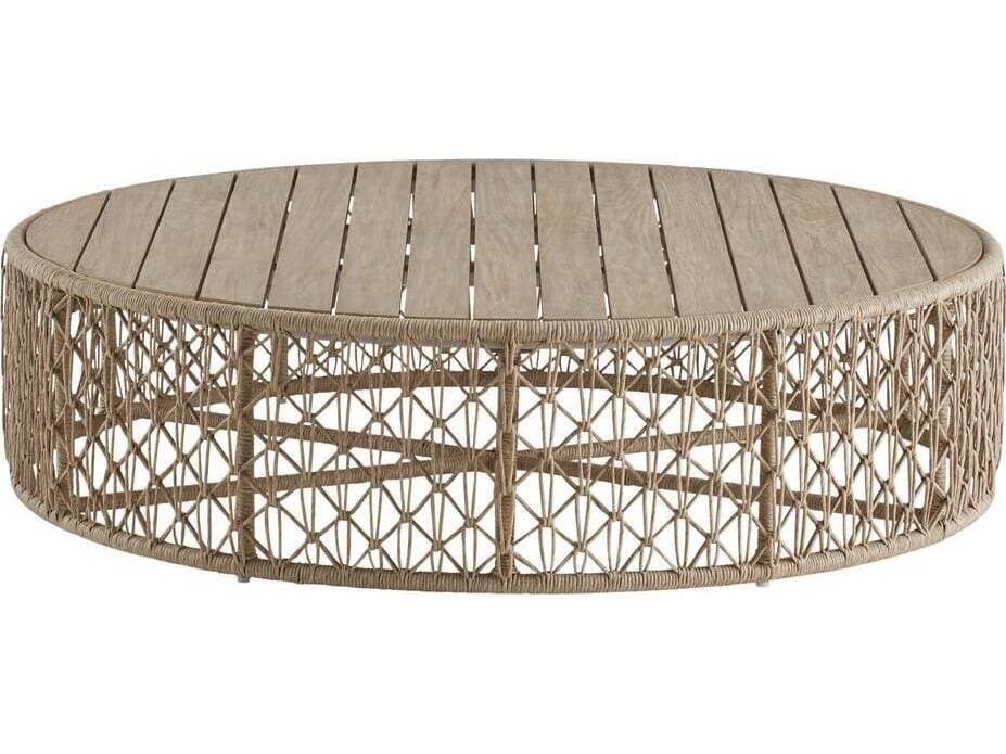 Arteriors Outdoor Hugo Dune Teak Round Coffee Table