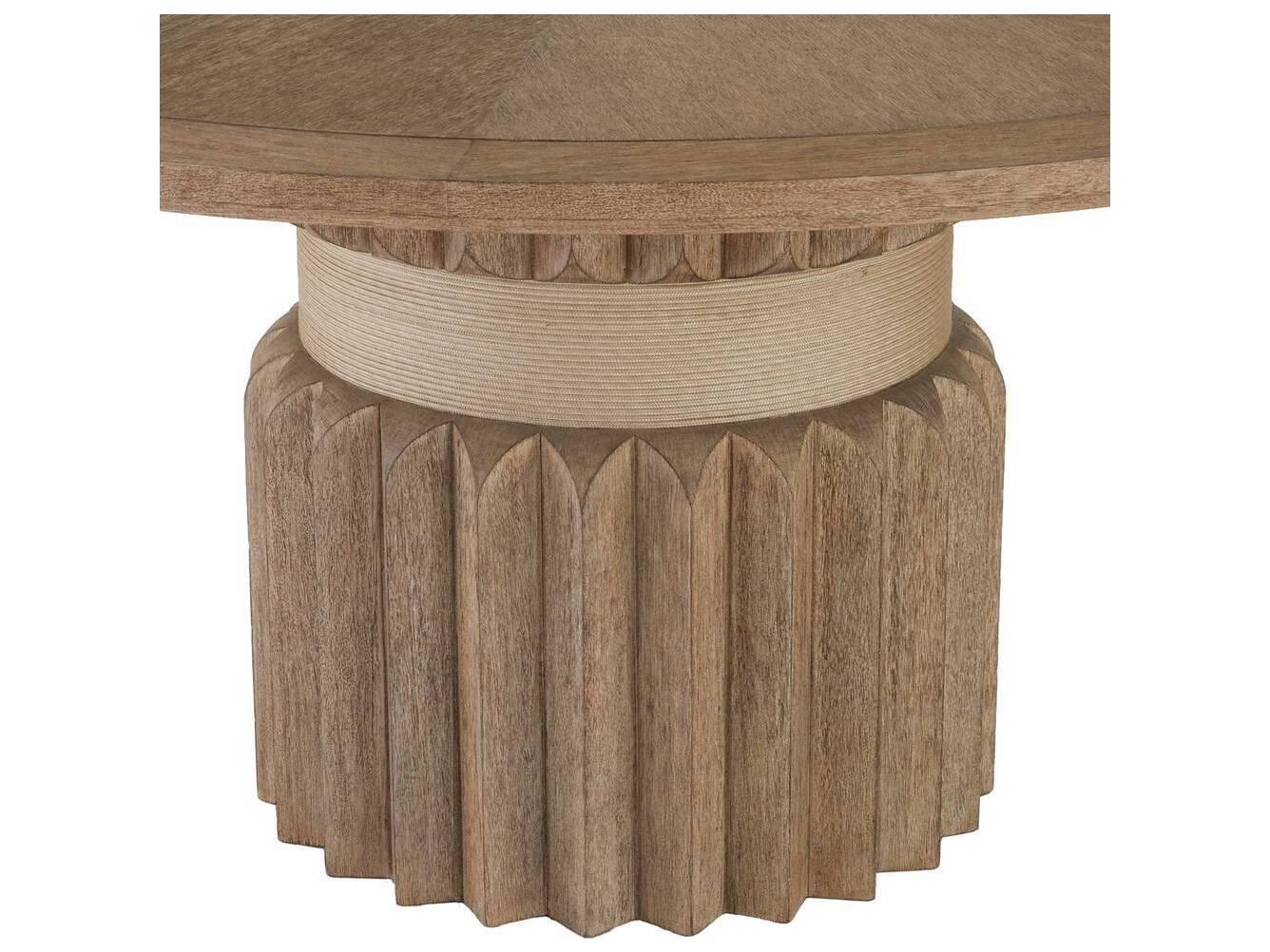 Arteriors Outdoor Echo Willow Teak Round Dining Table