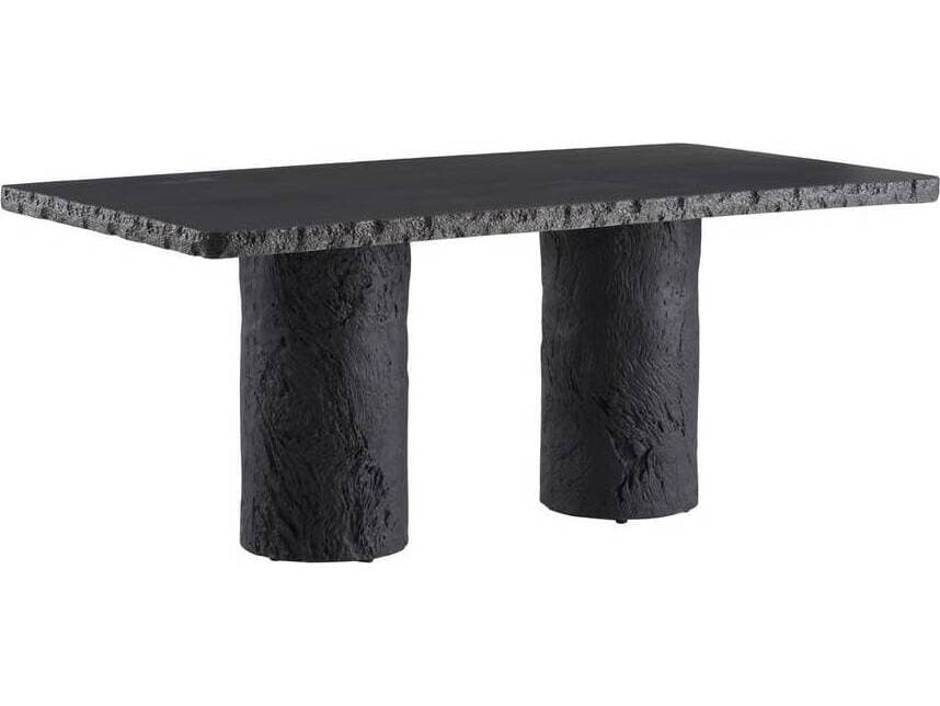 Arteriors Outdoor Gemini Matte Carbon Concrete Rectangular Dining Table