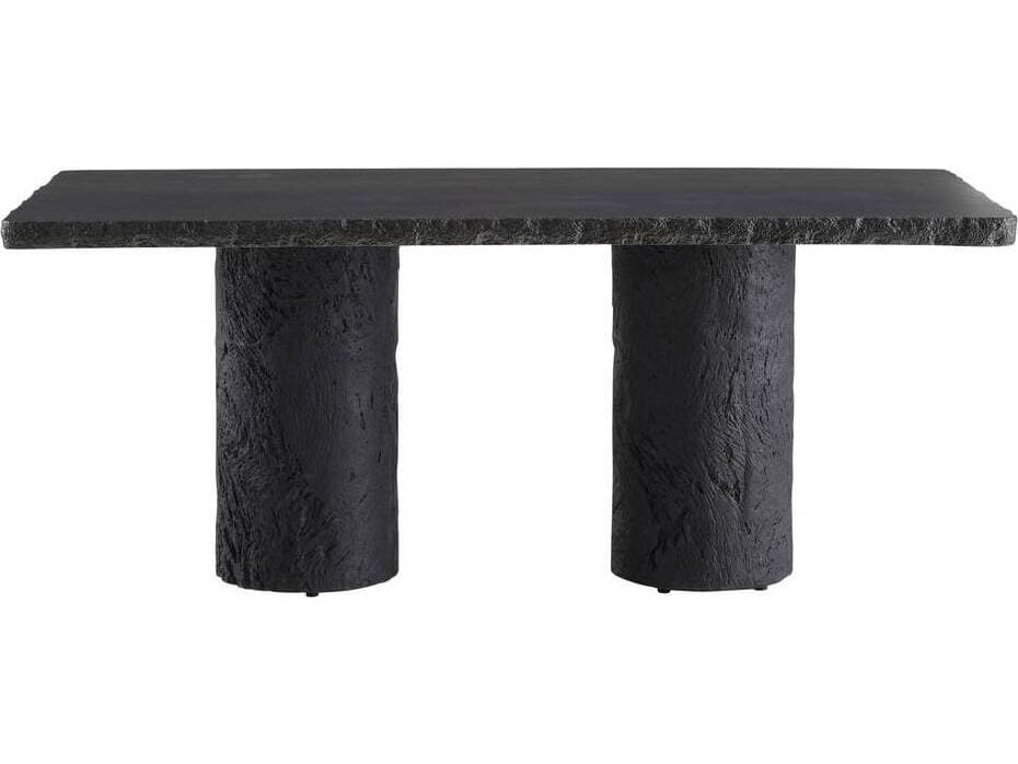 Arteriors Outdoor Gemini Matte Carbon Concrete Rectangular Dining Table