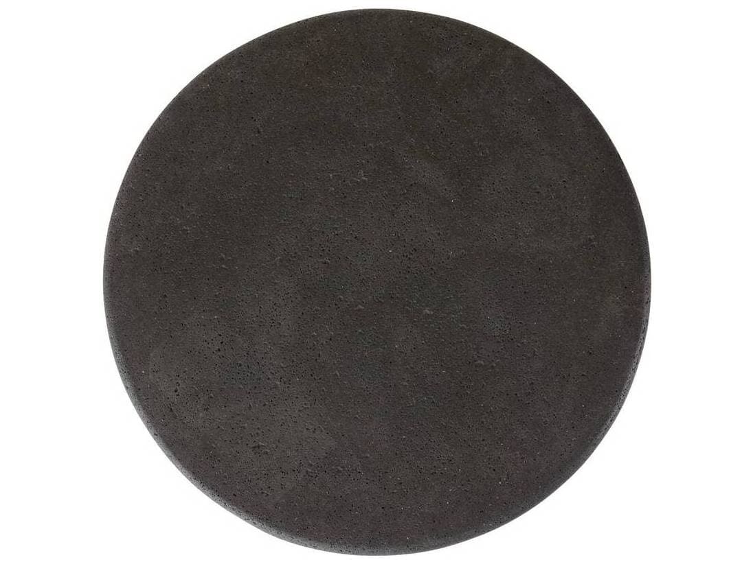 Arteriors Outdoor Dermot Black Concrete Round End Table