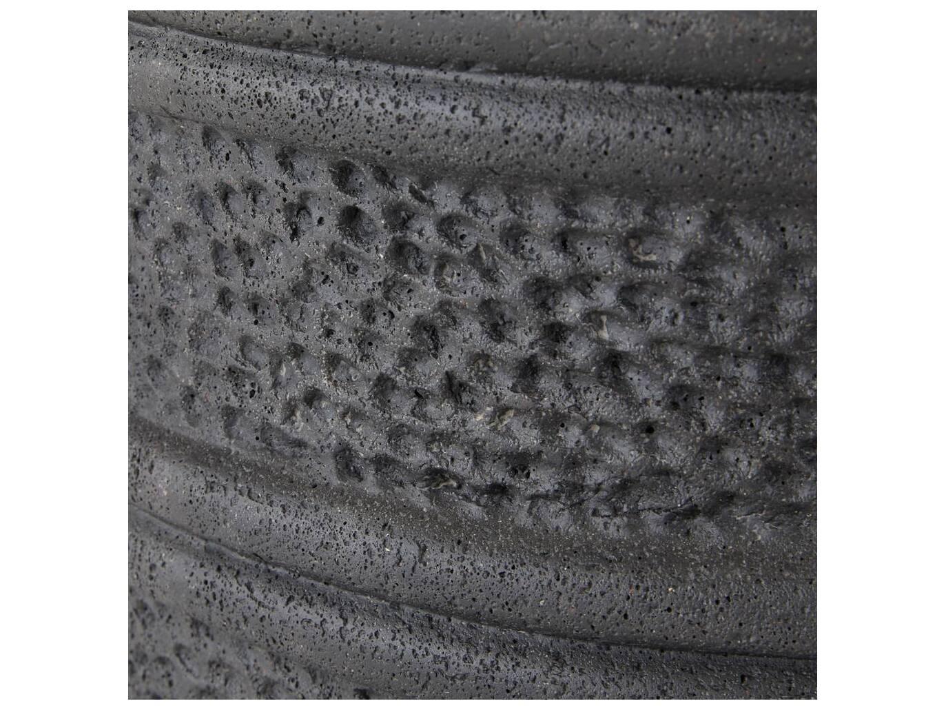 Arteriors Outdoor Dermot Black Concrete Round End Table