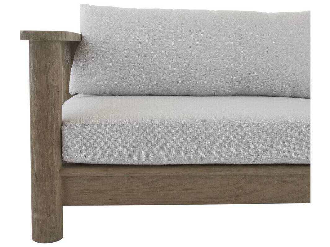 Arteriors Outdoor Caldwell Porpoise Weathered Teak Cushion Sofa