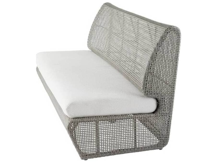 Arteriors Outdoor Dupont Pearl Weathered Gray Wicker Cushion Sofa