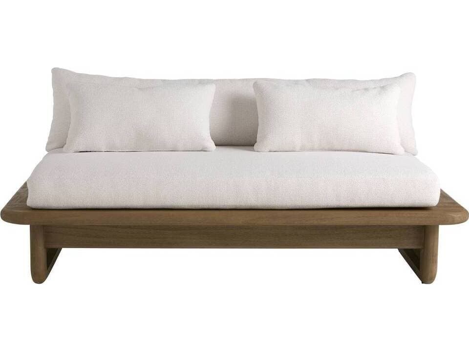 Arteriors Outdoor Fargo Shale Weathered Teak Cushion Loveseat