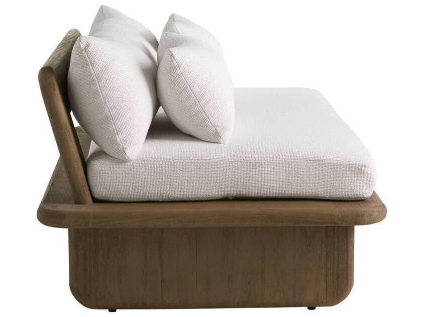 Arteriors Outdoor Fargo Shale Weathered Teak Cushion Loveseat