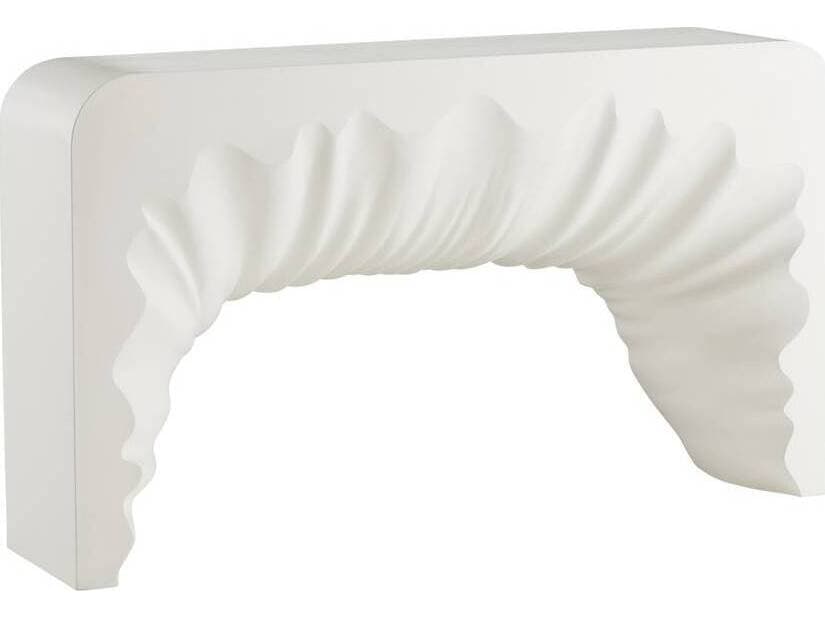 Arteriors Outdoor Farely Ivory Concrete Rectangular Console Table