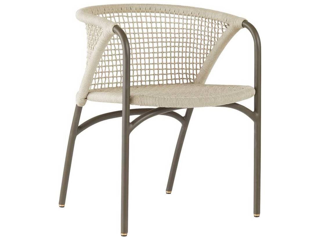 Arteriors Outdoor Enzo Buff Blackened Bronze Metal Rope Dining Chair
