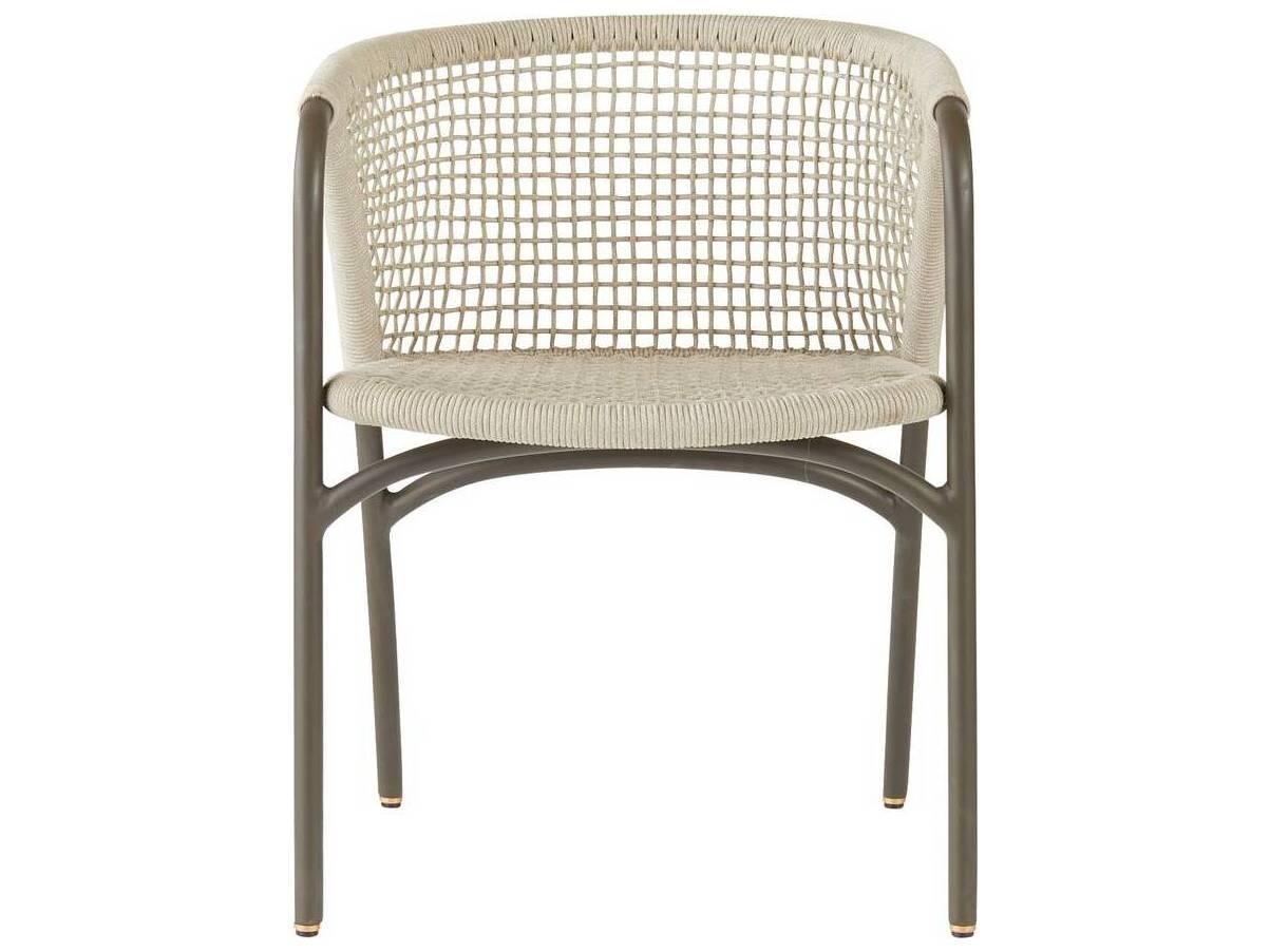 Arteriors Outdoor Enzo Buff Blackened Bronze Metal Rope Dining Chair