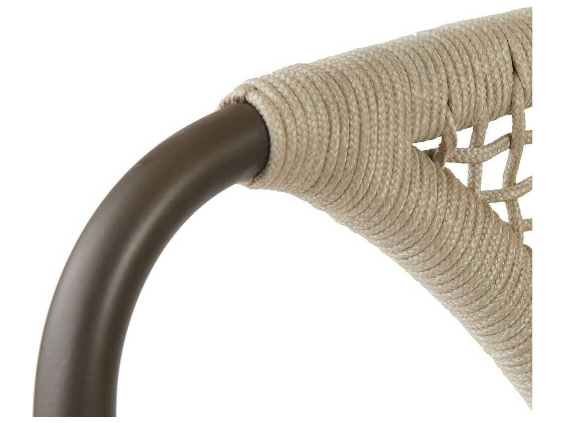 Arteriors Outdoor Enzo Buff Blackened Bronze Metal Rope Dining Chair