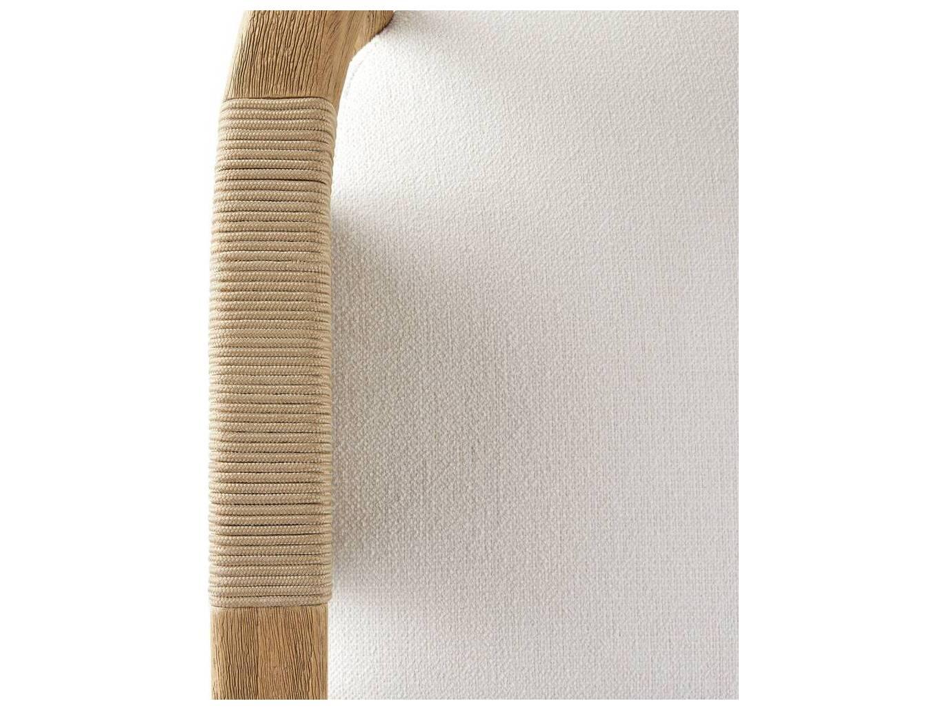 Arteriors Outdoor Estes Pearl Willow Teak Cushion Dining Chair